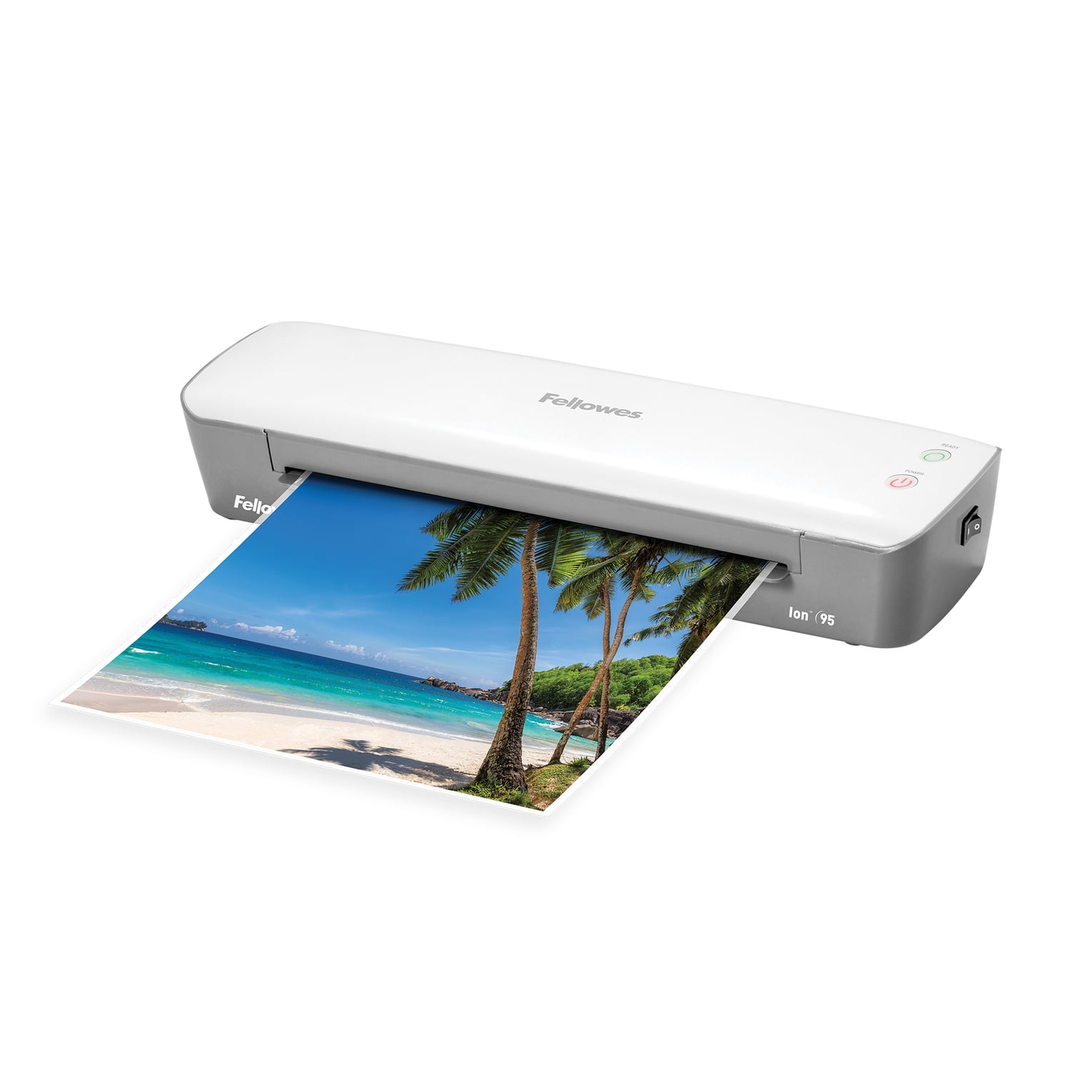 Fellowes Ion 95 Personal Themal Laminator with Pouch Starter Kit, 9.5 In., Gray/White, 5247201