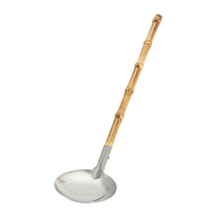 

Soup Spoon Stainless Steel Ladle Hot Pot Scoop Kitchen Spoon Rustproof Spoon1Pc Creative Bamboo and Stainless Steel Cooking Spoon Practical Soup Scoop