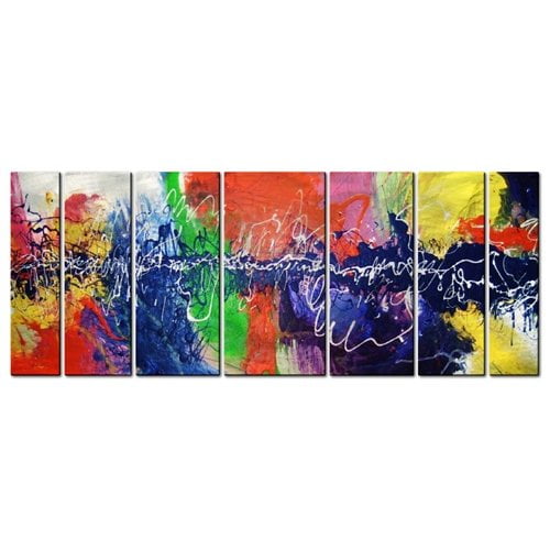 All My Walls 'Chicago Jazz' by Skye Taylor 7 Piece Painting Print Plaque Set