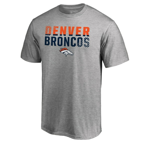 Men's Ash Denver Broncos Iconic Collection Fade Out T-Shirt