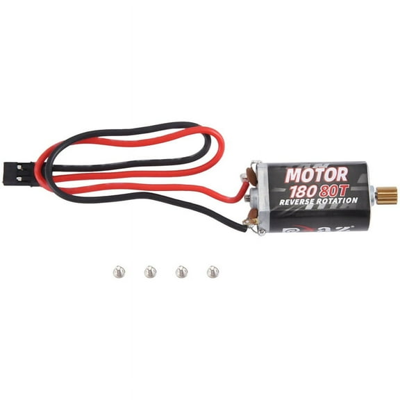 180 Brushed Motor with Stainless Steel Pinion for 1/18 RC Crawler TRX4M Upgrade,80T
