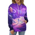 thumbnail image 4 of Cartoon Space Astronaut Planet (11)-1 Men's Women Vintage 3D Hooded Sweatshirt - All-Season Loose Fit Streetwear, 4 of 6