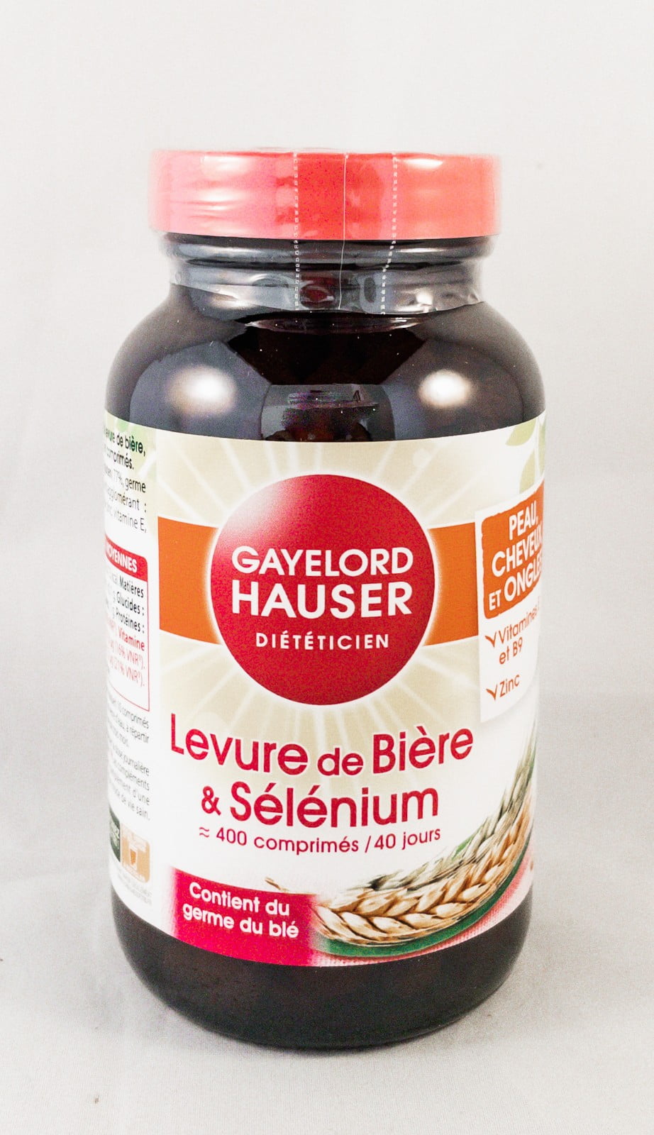 GAYELORD HAUSER - Levure de Bière/Sélénium - Source de Vitamine E et B9 -  Flacon de 400 Comprimés