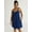 Nautical Navy Stars, variant on Joyspun Women's Cotton Blend Pleated Sleep Chemise with Pockets, Sizes S to 3X