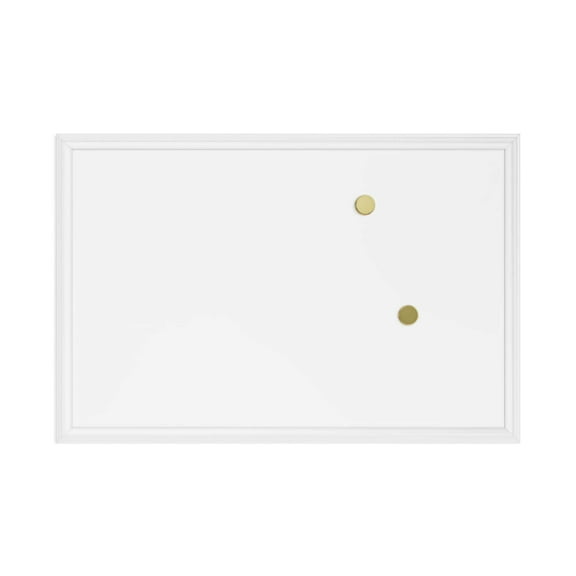 U Brands Farmhouse White Frame Magnetic Dry Erase Board, 17x 23