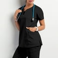 thumbnail image 2 of TAIAOJING Women Scrubs Tops Short Sleeve V-Neck Pocket Care Workers T-Shirt Tops, 2 of 5