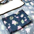 thumbnail image 5 of Wrapables Eco-Friendly Large Nylon Reusable Shopping Bag, Flamingoes & Floral, 5 of 10