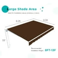 thumbnail image 3 of AECOJOY 8.2' x 6.5' Manual Retractable Patio Awning,Outdoor Awning Retractable Sunshade Shelter-Brown, 3 of 6