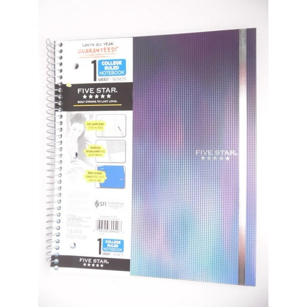 Mead Five Star Spiral Notebook 1 Subject College Ruled 100 Sht