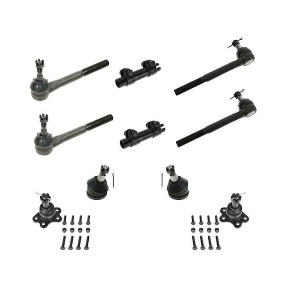 Front Ball Joint and Tie Rod End Kit 10 Piece - Compatible with 1988 - 2000 Chevy C2500 1989 1990 1991 1992 1993 1994 1995 1996 1997 1998 1999