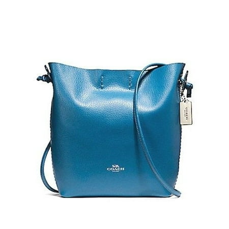 Coach New F58661 Mineral Blue Pebble Leather Derby New Coach F58661 Mineral Blue Pebble Leather Derby Crossbody Handbag Bag