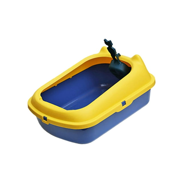 Bandeja de arena para mascotas Salvador lavabo para gatos con cuchara inodoro portátil azul
