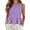 Purple, variant on Women's Ruffle Hem Tank Top, Sleeveless Button Back Summer Vest, Plain Casual Layering Blouse