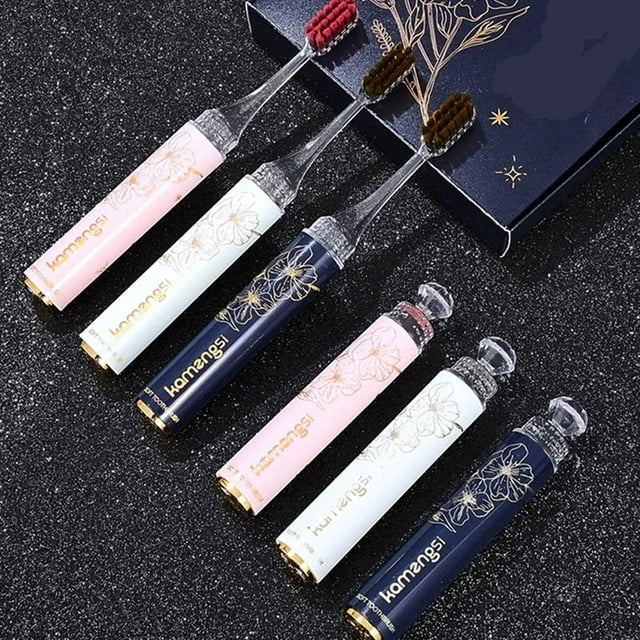 Sentmoon Inverted Protective Brush Head Split Type Toothbrush Lipstick Convenient Replaceable Hygiene Brush Handy Portable Clean Dental Cosmetic Tool