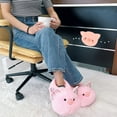 thumbnail image 5 of Cute Pig Animal Slipper for women Adult Fuzzy Warm House Slippers Novelty Fluffy Home Shoes Ladies Winter Slippers Indoor Outdoor（Size：5-6）, 5 of 5