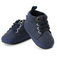 thumbnail image 7 of URMAGIC Infant Baby Boys Girls PU Leather High-Top Moccasins Soft Sole Shoes, 7 of 7