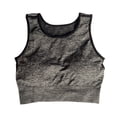 thumbnail image 6 of Women Breathable Mesh Sports Bras Shockproof Padded Athletic Running Bra Solid Seamless Fitness Sport Vest Gray XL, 6 of 8