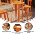 thumbnail image 4 of BizChair Commercial Grade 24" Round Orange Metal Indoor-Outdoor Bar Height Table, 4 of 9