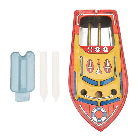 Candle Boat Tin Toys, Exquisite Durable Iron Boat Toys Collectible Decorative For Living Room For Cafes