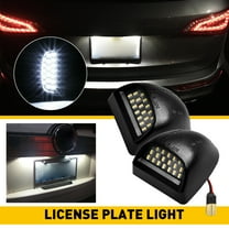 Full LED License Plate Light Tag Lamp Assembly Replacement for Chevy Silverado 1500 2500 3500 Suburban Tahoe GMC Sierra Yukon XL for Escalade, 6000K White, Pack of 2