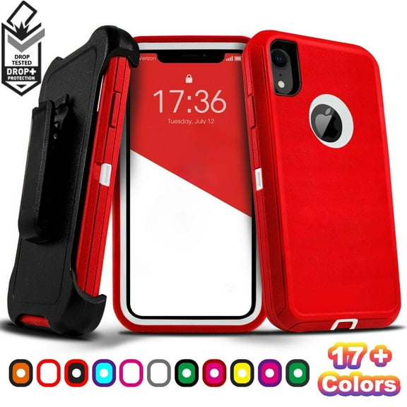 Heavy Duty Rugged Shockproof Cover Case With Belt Clip for iPhone X XS XR MAX