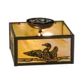 thumbnail image 5 of Meyda Tiffany 18793 Loon 2 Light 14" Wide Semi-Flush Square Ceiling Fixture - Bronze, 5 of 7