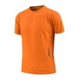 thumbnail image 6 of Amidoa Summer Girls Short Sleeve Cute Crewneck Solid Basic Tops Kids Casual Tees Orange,13-14Years, 6 of 6