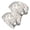 Christmas Vintage Toy, variant on 2PCS Stretch Knit Skull Beanie, Hip-Hop Style, Unisex, Lightweight,Christmas Festive Teddy Bear Santa Hat White Pattern