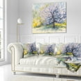 thumbnail image 3 of Designart Blooming Cherry Tree - Watercolor Floral Throw Pillow - 18x18, 3 of 5