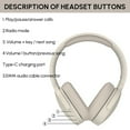 Ponyta Noise Cancelling Headphones, Bluetooth Wireless Headphones, Over