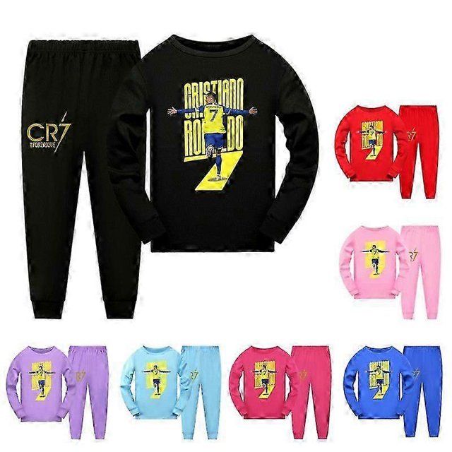 Children's CR7 Ronaldo Cotton Pajama Top + Pants Pajama Set 2-14 years