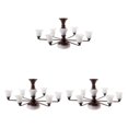 thumbnail image 1 of ZheElen Trendy Chic Miniature Chandelier Ceiling Lamp Model Layout Decor Accessories Bronze White Light 8.2x4.5cm 3Set, 1 of 6