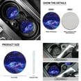 thumbnail image 4 of Renewold Sea Turtle Galaxy Blue Car Seat Covers for Women Men Steering Wheel Cover Headrest Cover Cup Coasters Handbrake Cover Gear Shift Cover Universal Fit Most Car SUV Van, Easy to Install, 4 of 7