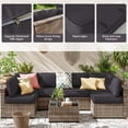 thumbnail image 5 of Kimunuk 14 Pcs Outdoor Cushion Slipcovers, Replacement Outdoor Patio Cushion Covers with 3 Size, Waterproof and Zippered, Fit for Outdoor Furniture, Patio Sofa Couch, Covers Only, Grey, 5 of 7