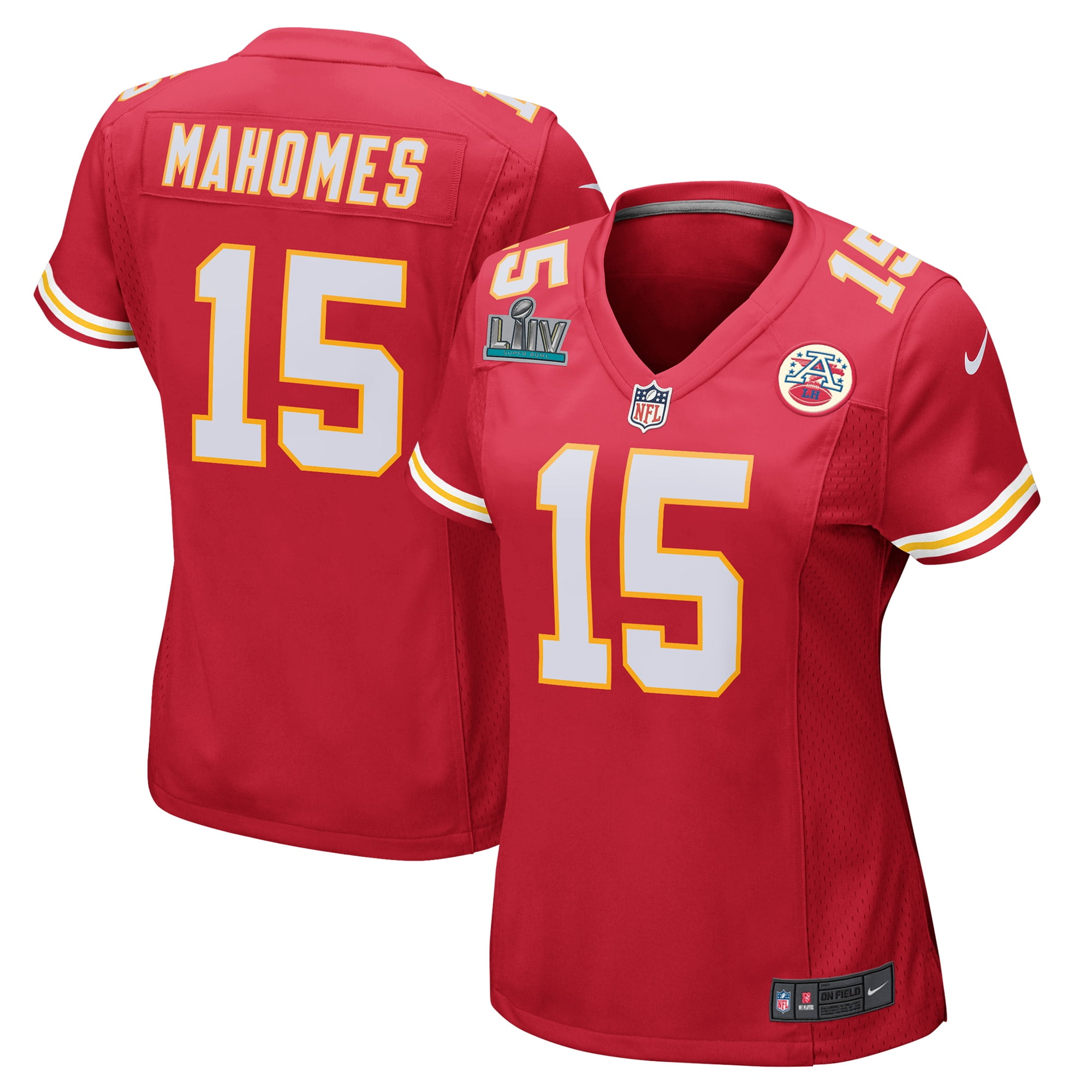 mahomes super bowl red jersey