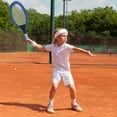 thumbnail image 3 of 1 Pair Children's Tennis Racket Kids Palying Badminton Oval Rackets Game Props for Kindergarten Primary School Outdoor Sports (Blue), 3 of 8