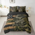 thumbnail image 2 of Manfei Military Bedding Queen Size for Teens, Army Camo Bed Set, American Flag Reversible Bedding Sets Queen Size, Lightweight Room Decoration, 7-Piece, 2 of 7