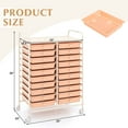 thumbnail image 3 of Costway 20 Drawers Rolling Storage Cart Art Craft Organizer on Wheels Multipurpose Orange, 3 of 10