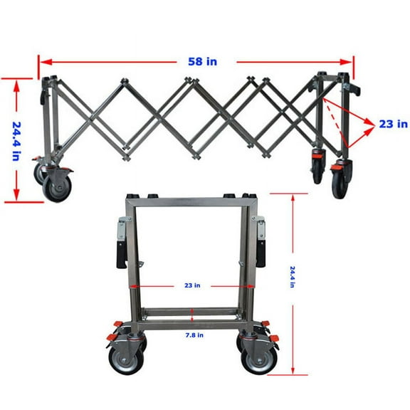 INTBUYING Church Truck Funeral Stretcher Truck Casket Stand Cart Mortuary & National Flag