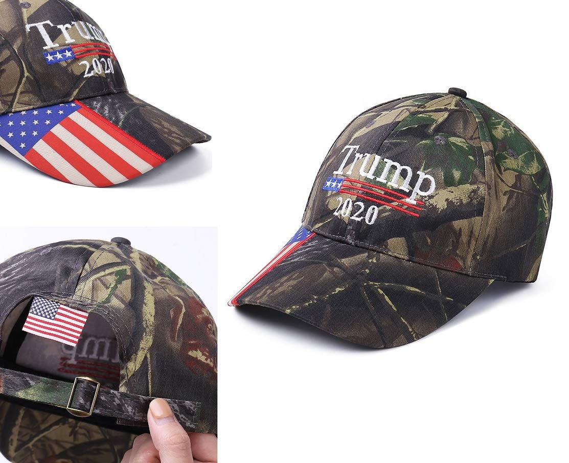 Donald Trump Hat 2020 American Flag Camo MAGA Hat Adjustable Baseball ...