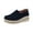 Blue, variant on Women’s Slip-On High Heel Loafers Fashion Comfortable Casual Shoes Low Block Heel Breathable Work Office Comfort Footwear