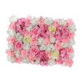 thumbnail image 2 of Panel de Pared de Flores Artificiales Macarena Telón de Fondo de Flores Rosas 40 cm x 60 cm, 2 of 8