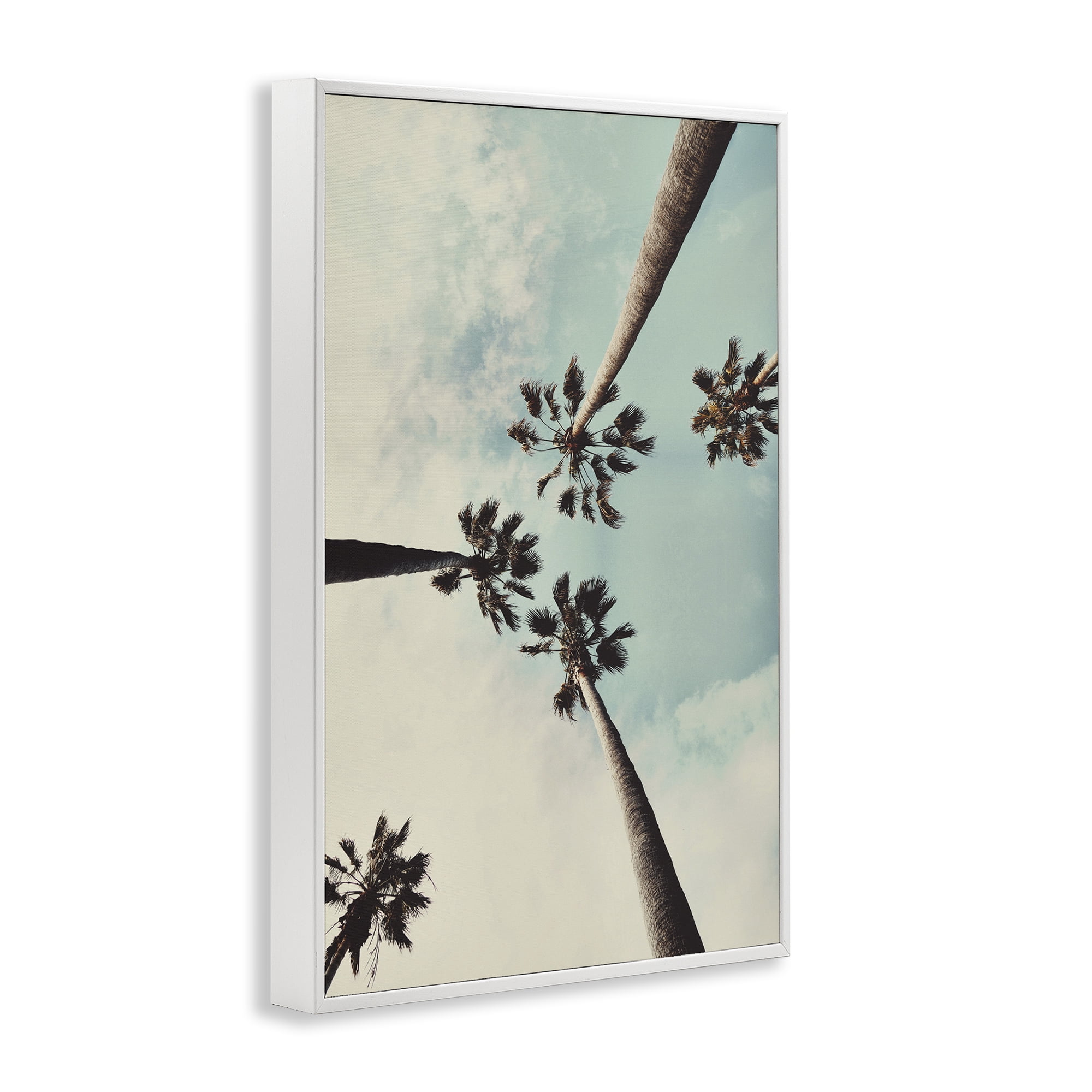 Stupell Industries Centric Tropical Palms Botanical & Floral Photography White Framed Art Print Wall Art, 12 x 18