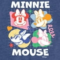 thumbnail image 3 of Disney - Minnie Mouse Multicolored Grid - Toddler & Youth Girls Short Sleeve Graphic T-Shirt, 3 of 5