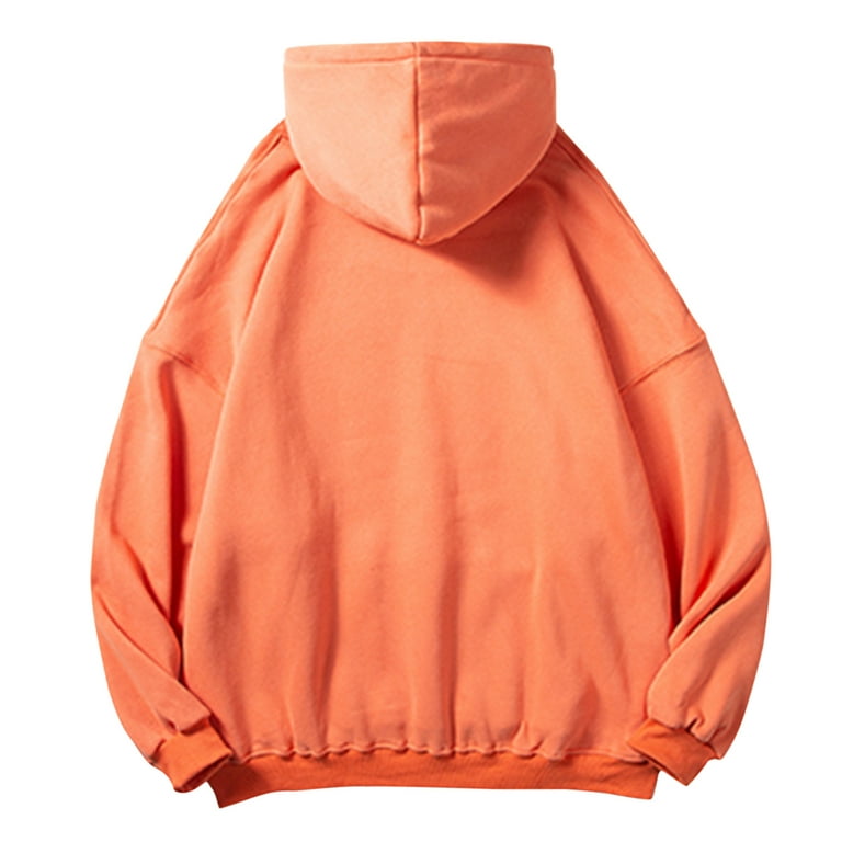 LEEy-world Graphic Hoodies Men'S Workout Long Sleeve Fishing Shirts Upf 50+ Sun  Protection Dry Fit Hoodies Orange,5XL 