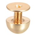 thumbnail image 5 of 8x5mm Screw Back Rivets Solid Round Head Leather Studs Gold Tone 10 Pack, 5 of 5