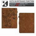 thumbnail image 5 of Case for Universal 9.5-10.5 Inch, Embossed PU Leather Folio Stand Cover Shockproof Drop Protective with Card Slots & Pen Holder for iPad / Samsung / Amazon Kindle / Lenovo / Onn - Brown, 5 of 5