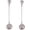 G194-S925 Platinum plated, variant on Gracee JUN S925 Copper Gold/Platinum Plated Ball Cubic Zirconia Long Fish Hook Ear Needle Drop Earrings for Women Party Accessory