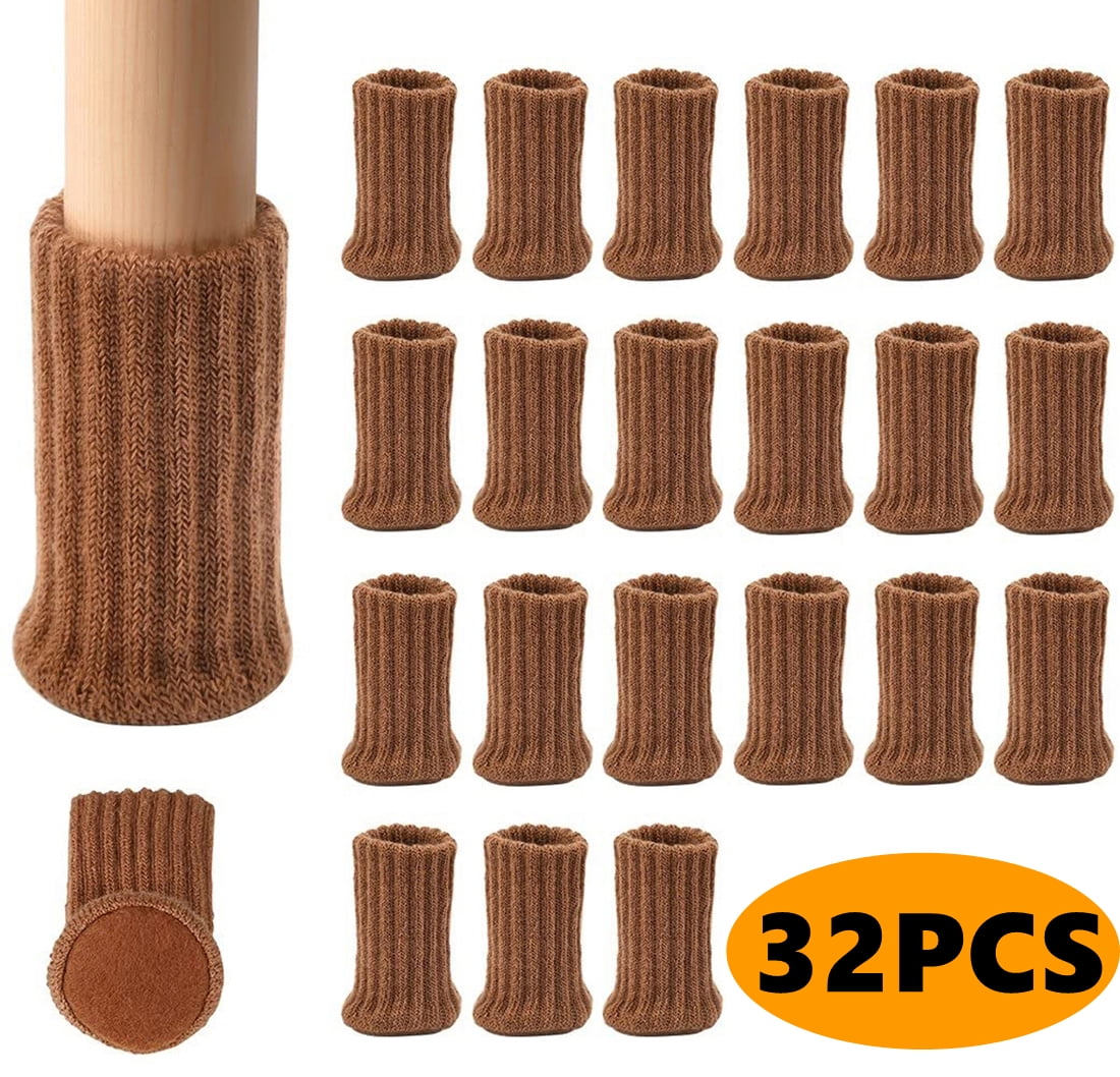 32Pcs Table Chair Leg Socks Thick Wood Floor Furniture Protectors Pads Cover Set 
