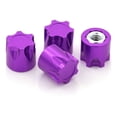 thumbnail image 2 of 4-Piece Aluminum Wheel Rim Center Cap Set - BJM365 Purple Hub Covers for Car Wheels, Lightweight 15g Total, Compact 12x8x2cm Packaging, 2 of 6